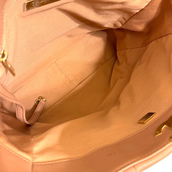 CHANEL Lambskin Quilted Leather Shopping Bag in Light Caramel Brown - Picture 9 of 16